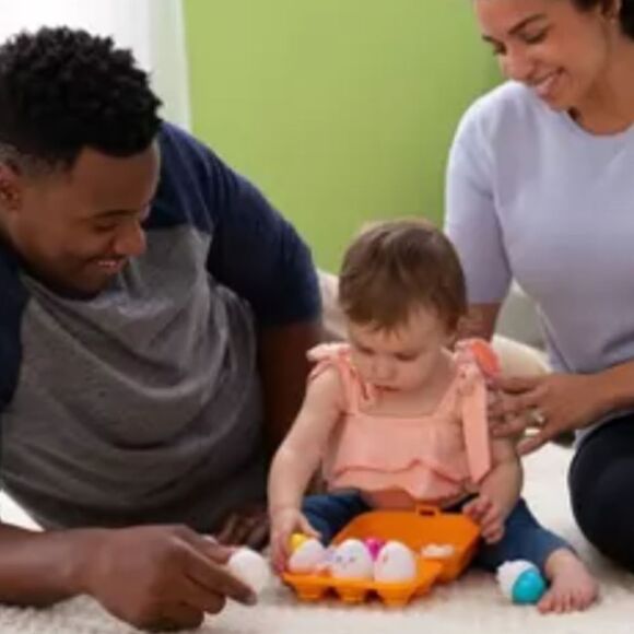 Lamaze Sort & Squeak Eggs, Shape Sorter, Color Matching Toy - 7ct - Picture 4 of 4